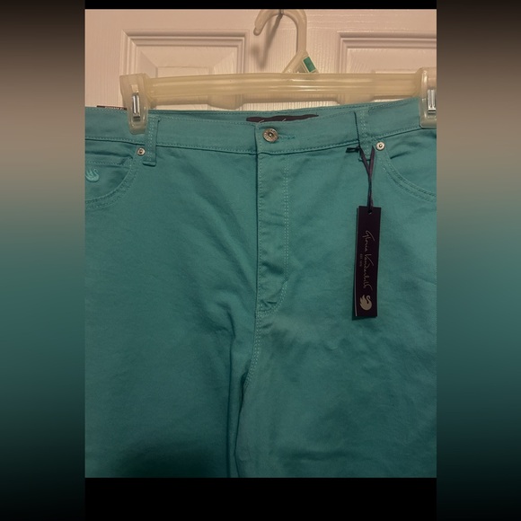 Gloria Vanderbilt Women's👩🏻Amanda Average Teal Jeans👖Sz 18 - Picture 2 of 5